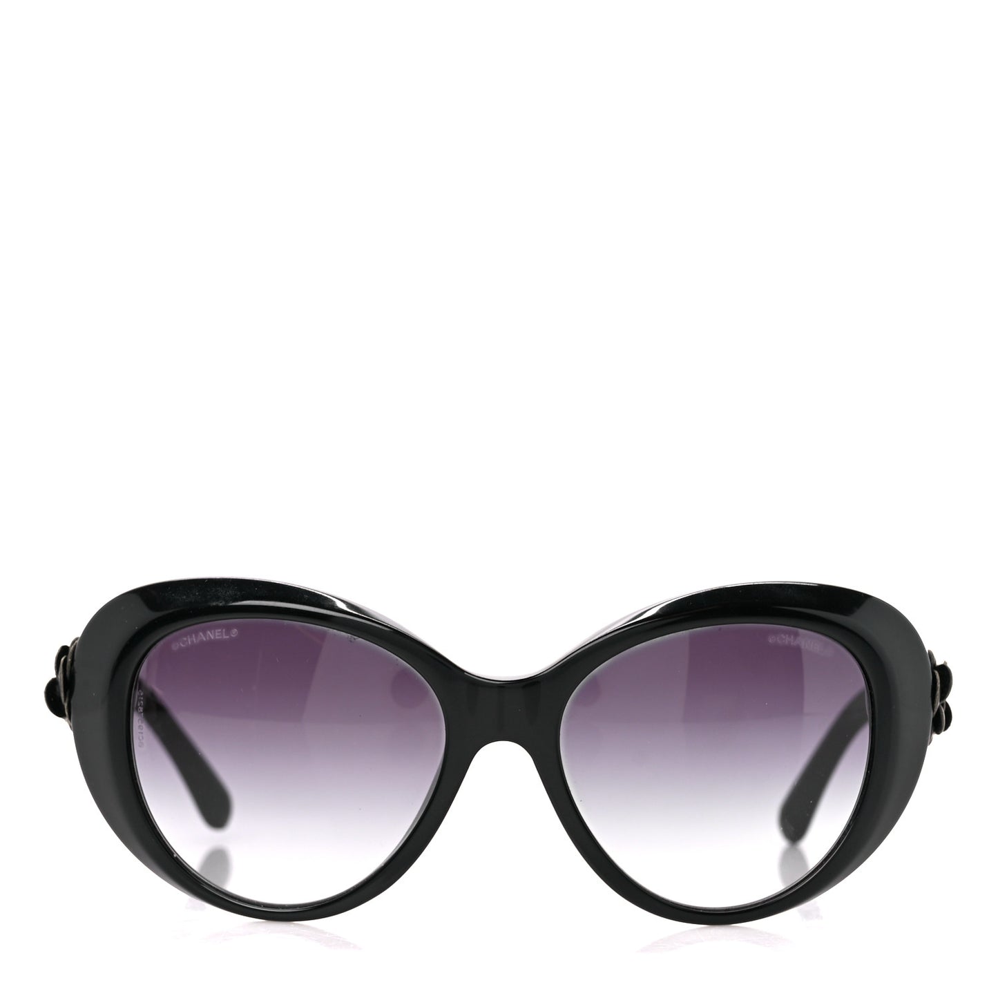 Lambskin Camellia CC 5318-Q Sunglasses Black