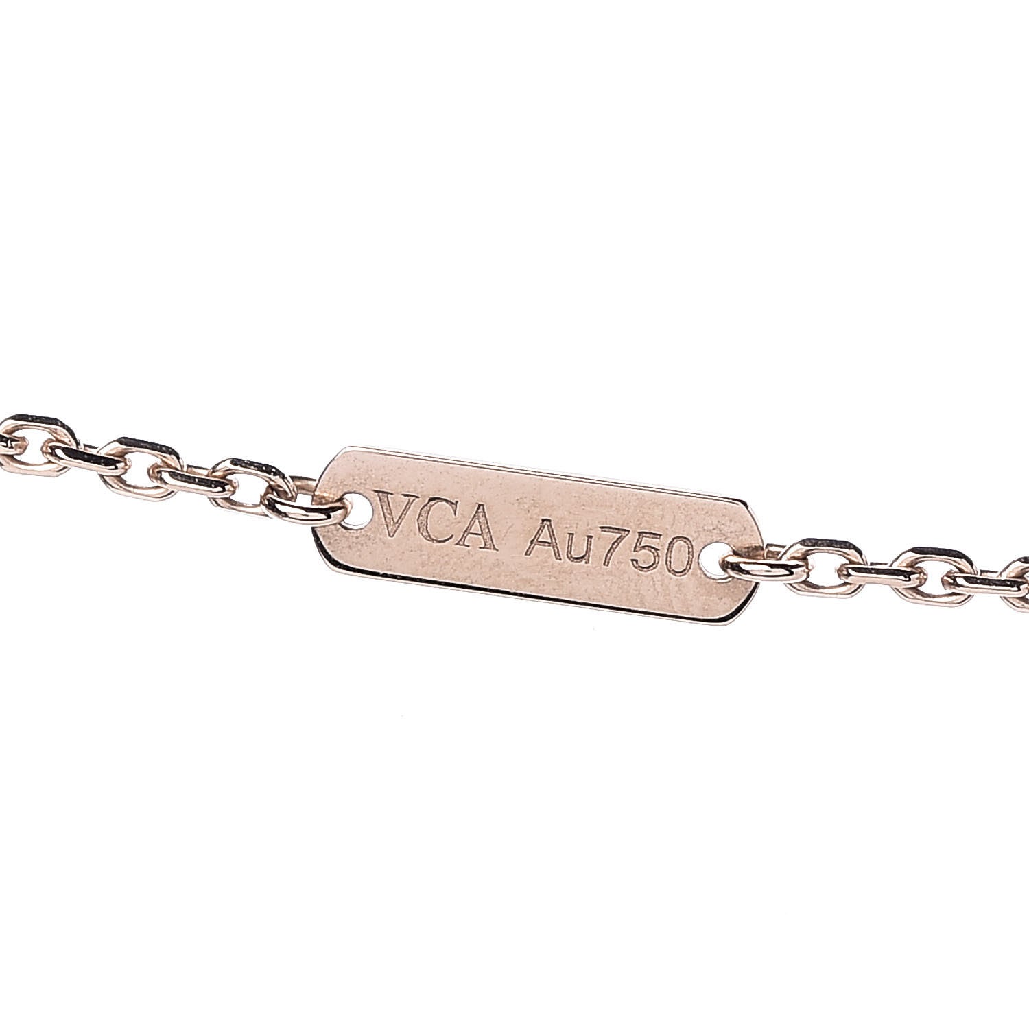 Van Cleef & Arpels 18K Rose Gold Gray Mother of Pearl Vintage Alhambra Pendant Necklace 6 of 9