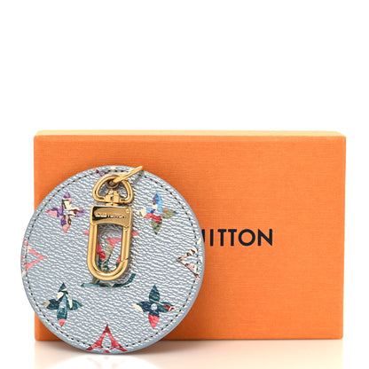 Louis Vuitton LOUIS VUITTON Metallic Monogram LV Garden Illustre Bag Charm Key Ring Blue 4 of 4