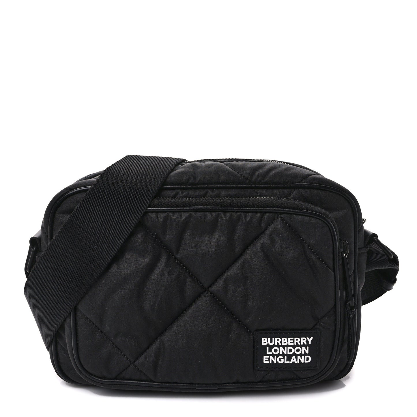 Nylon Quilted Paddy Crossbody Bag Black