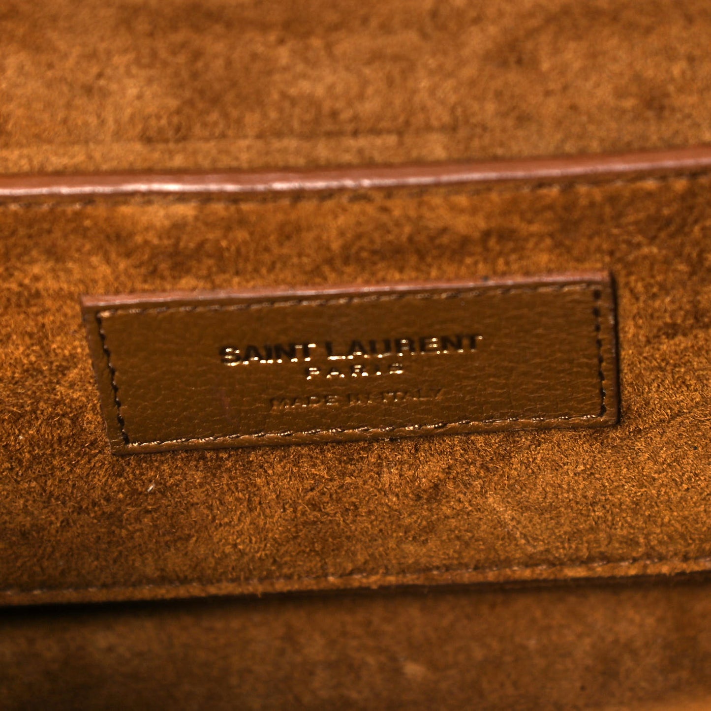 Suede Fringe Small Monogram Satchel Light Ocre