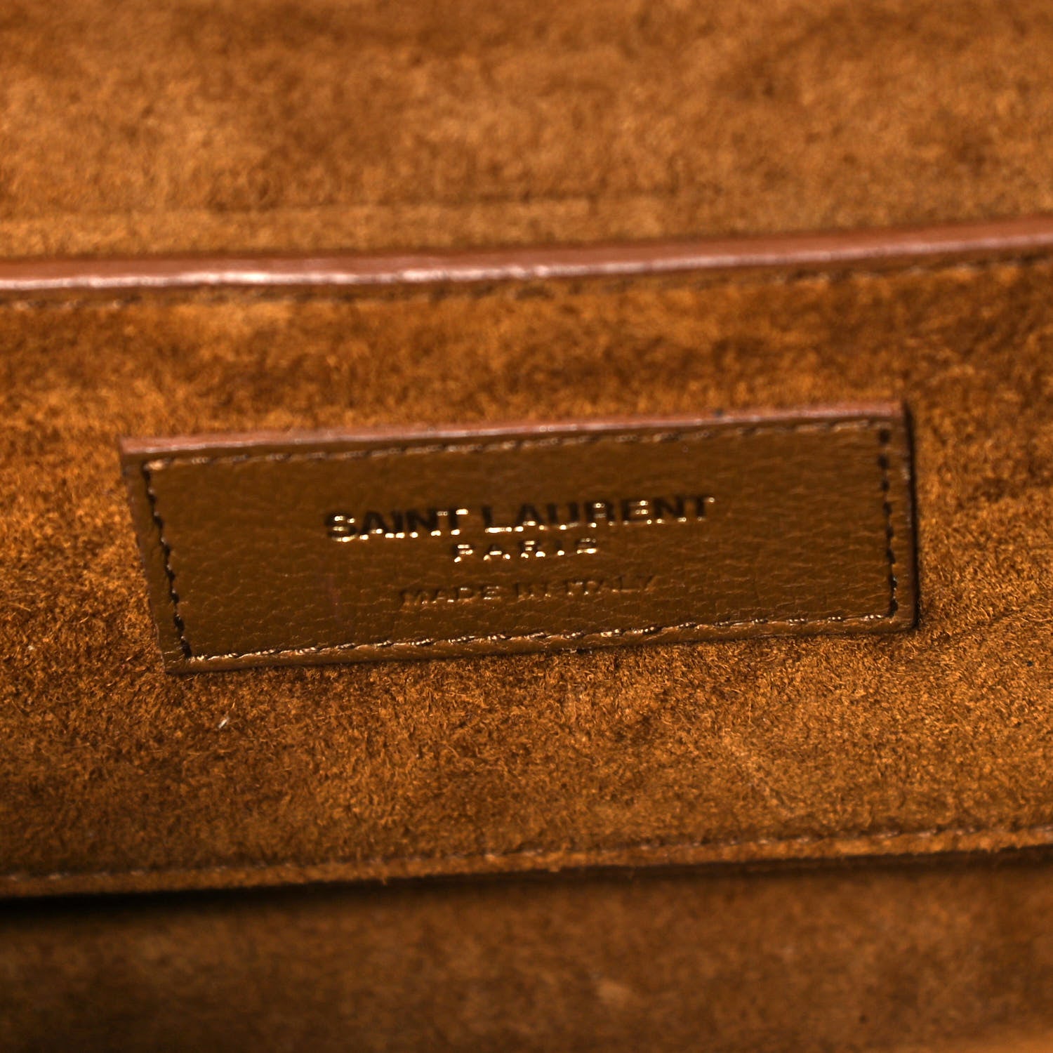 Saint Laurent Suede Fringe Small Monogram Satchel Light Ocre 7 of 10