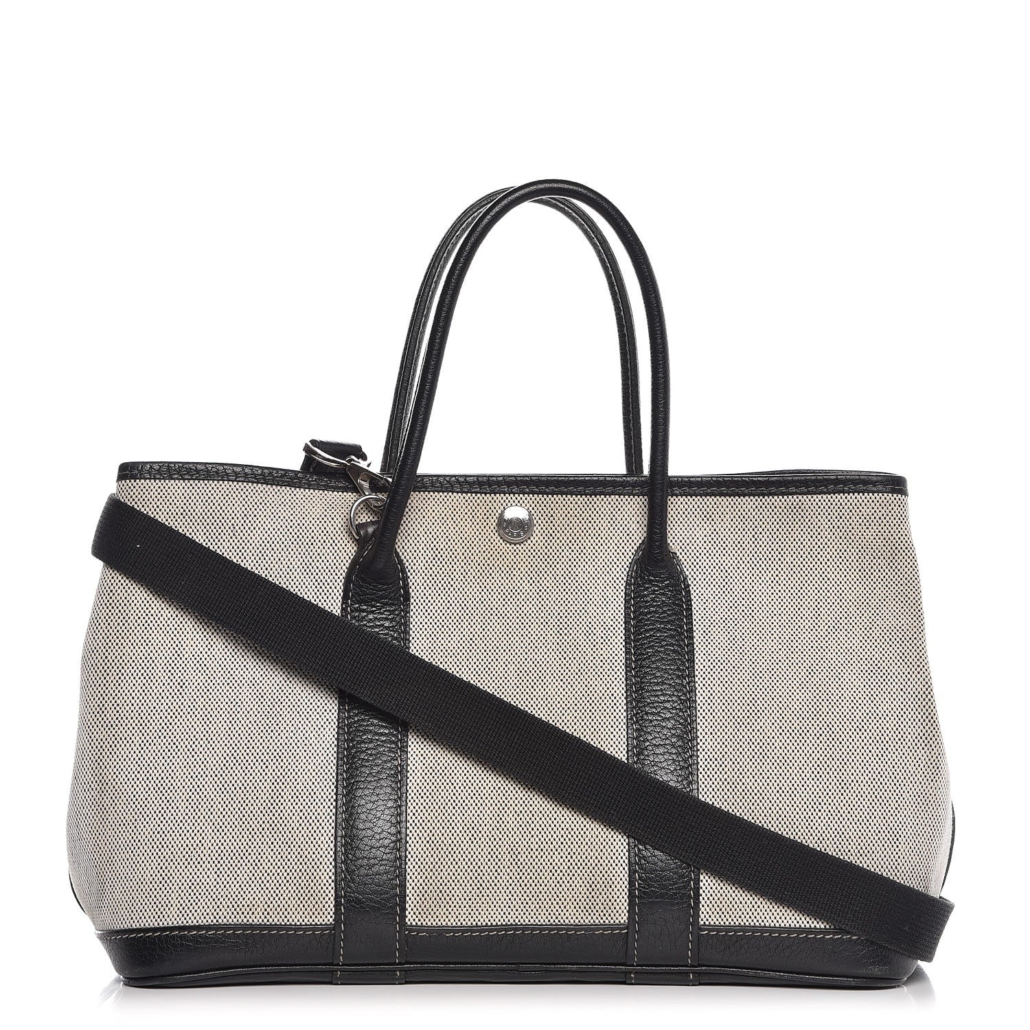 Hermes Twill D H Negonda Garden Party 30 TPM Ecru Black 1 of 11
