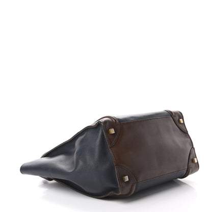 Celine Smooth Calfskin Mini Tri-Color Luggage Navy 4 of 12