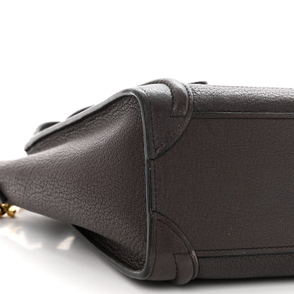 Celine Goatskin Nano Luggage Dark Taupe 8 of 10