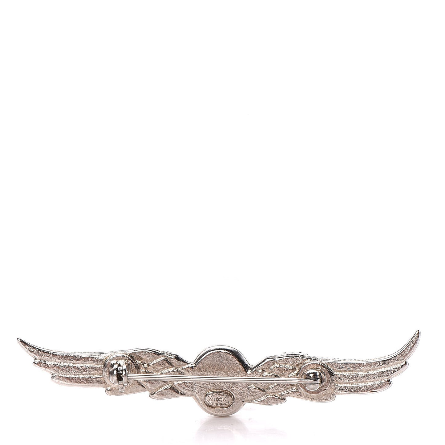 Crystal Wings Brooch Silver