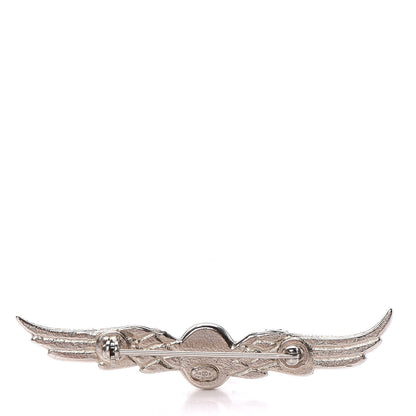 Chanel Crystal Wings Brooch Silver 3 of 4