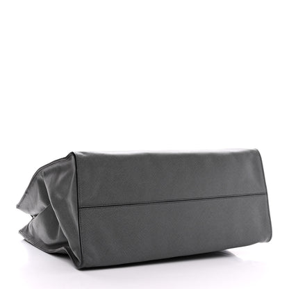 Prada Saffiano Travel Shopping Tote Mercurio 4 of 16