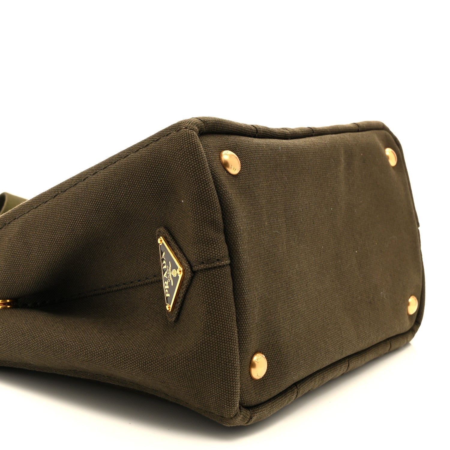 Prada Denim Small Logo Tote  Green 9 of 10