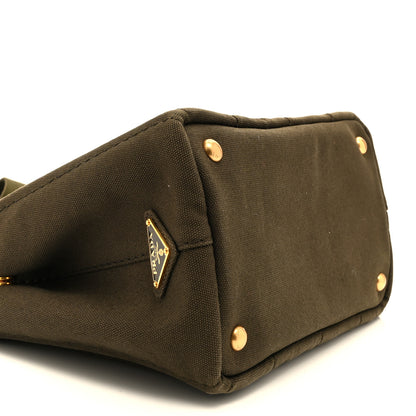 Prada Denim Small Logo Tote  Green 9 of 10