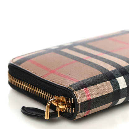 Burberry Vintage Check Elmore Zip Around Wallet Black 8 of 11