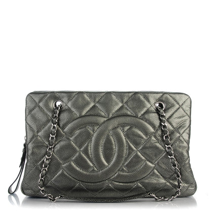 Chanel Caviar Quilted Timeless CC Tote Dark Silver 1 of 7