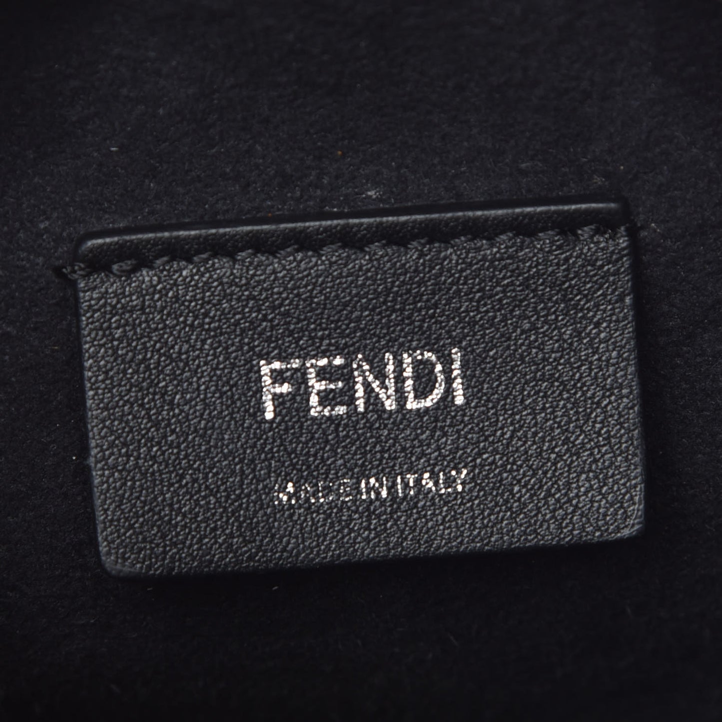 Vitello Liberty Velvet F is Fendi FF Bi-Color Mini Mon Tresor Bucket Bag Black Fango