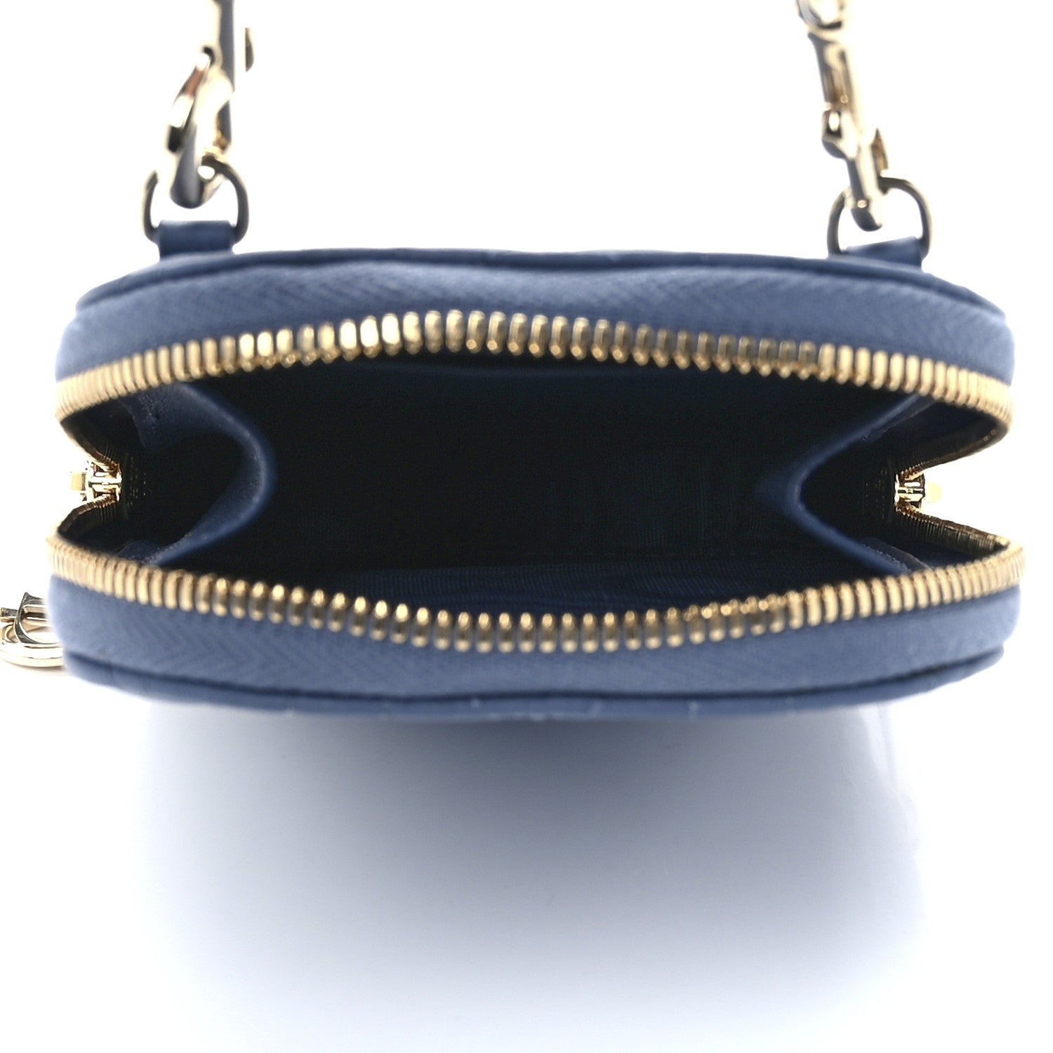 Christian Dior Lambskin Cannage Lady Dior Phone Holder Denim Blue 8 of 11