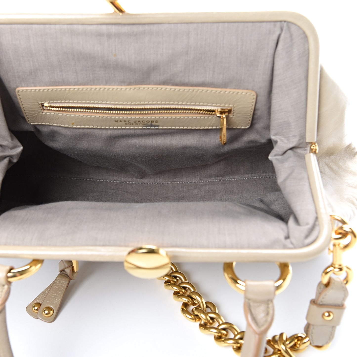 Calfskin Quilted Stam Light Grey