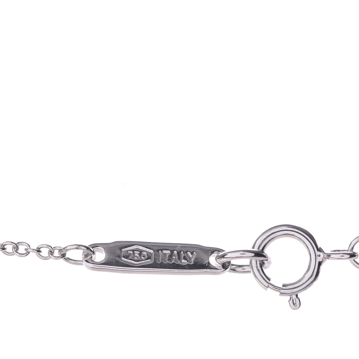 18K White Gold Diamond 9mm X Pendant Necklace