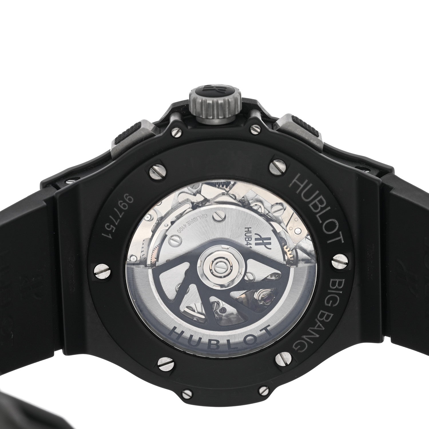 Hublot Ceramic Tungsten Rubber 44mm Big Bang Ice Bang Chronograph Automatic Watch Black 301.CK.1140.RX 4 of 4