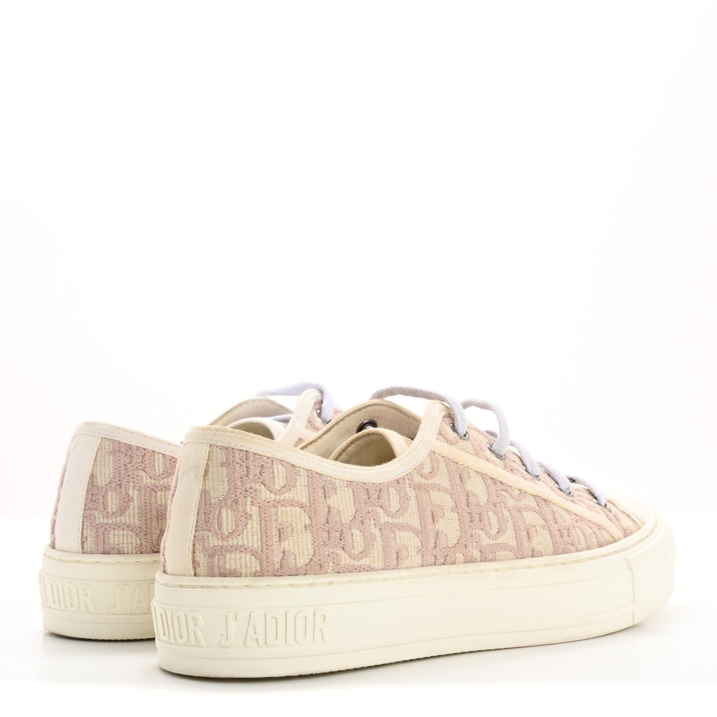Canvas Oblique Walk'N'Dior  Low Top Sneakers 38.5 Powder Nude