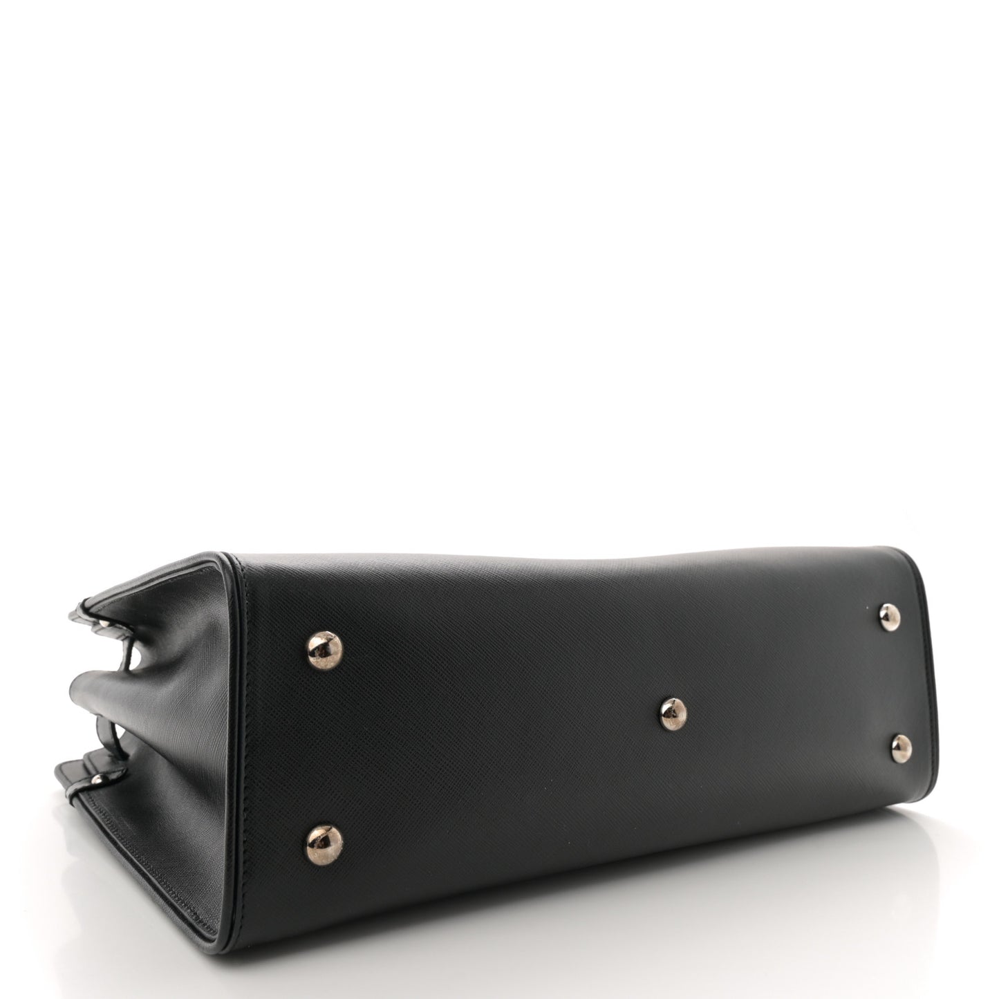 Printed Calfskin Briana Tote Black