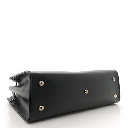 Salvatore Ferragamo Printed Calfskin Briana Tote Black 4 of 10