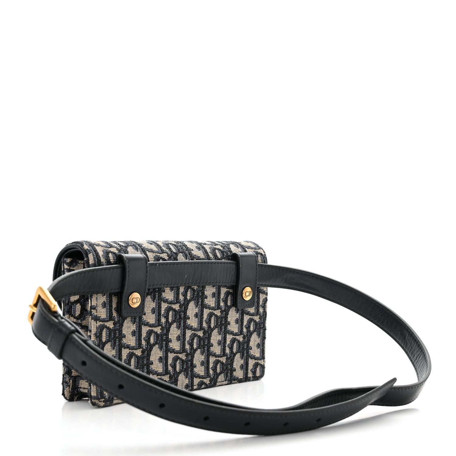 Christian Dior Oblique Saddle Belt Bag Blue 2 of 9