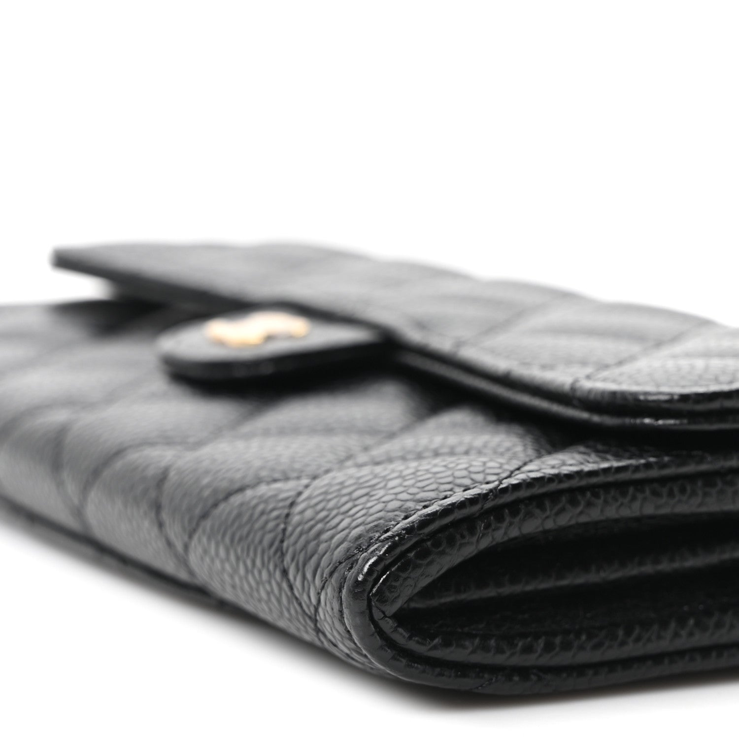Chanel Caviar Quilted Large Gusset Flap Wallet Black 11 of 12