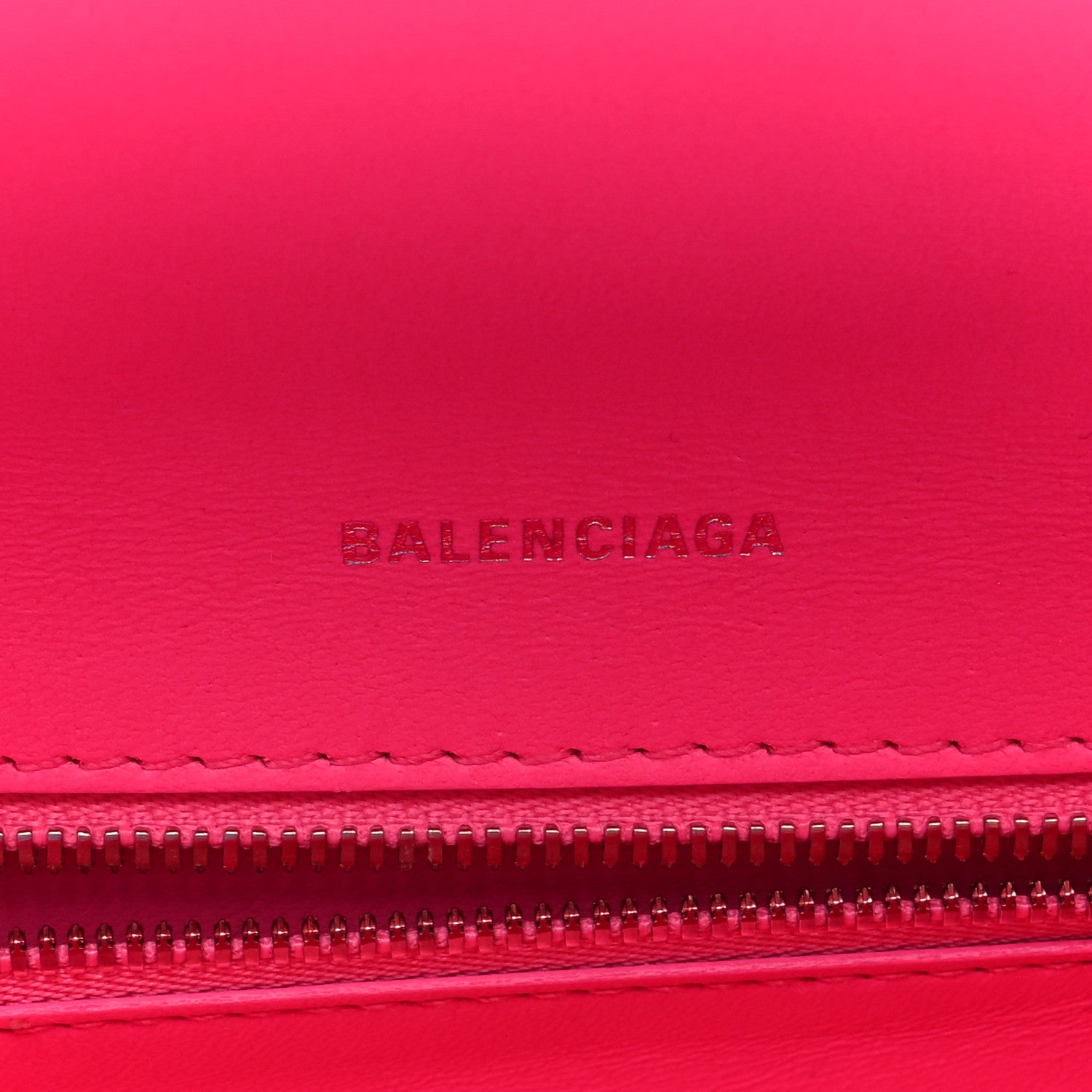 Balenciaga Shiny Box Calfskin Small Hourglass Top Handle Bag Fluo Pink 6 of 9