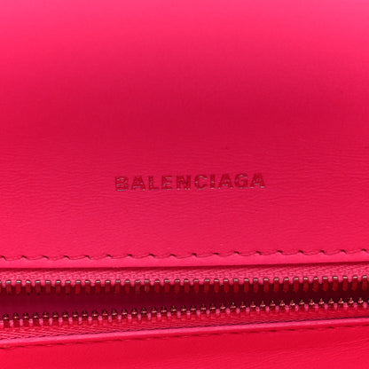 Balenciaga Shiny Box Calfskin Small Hourglass Top Handle Bag Fluo Pink 6 of 9