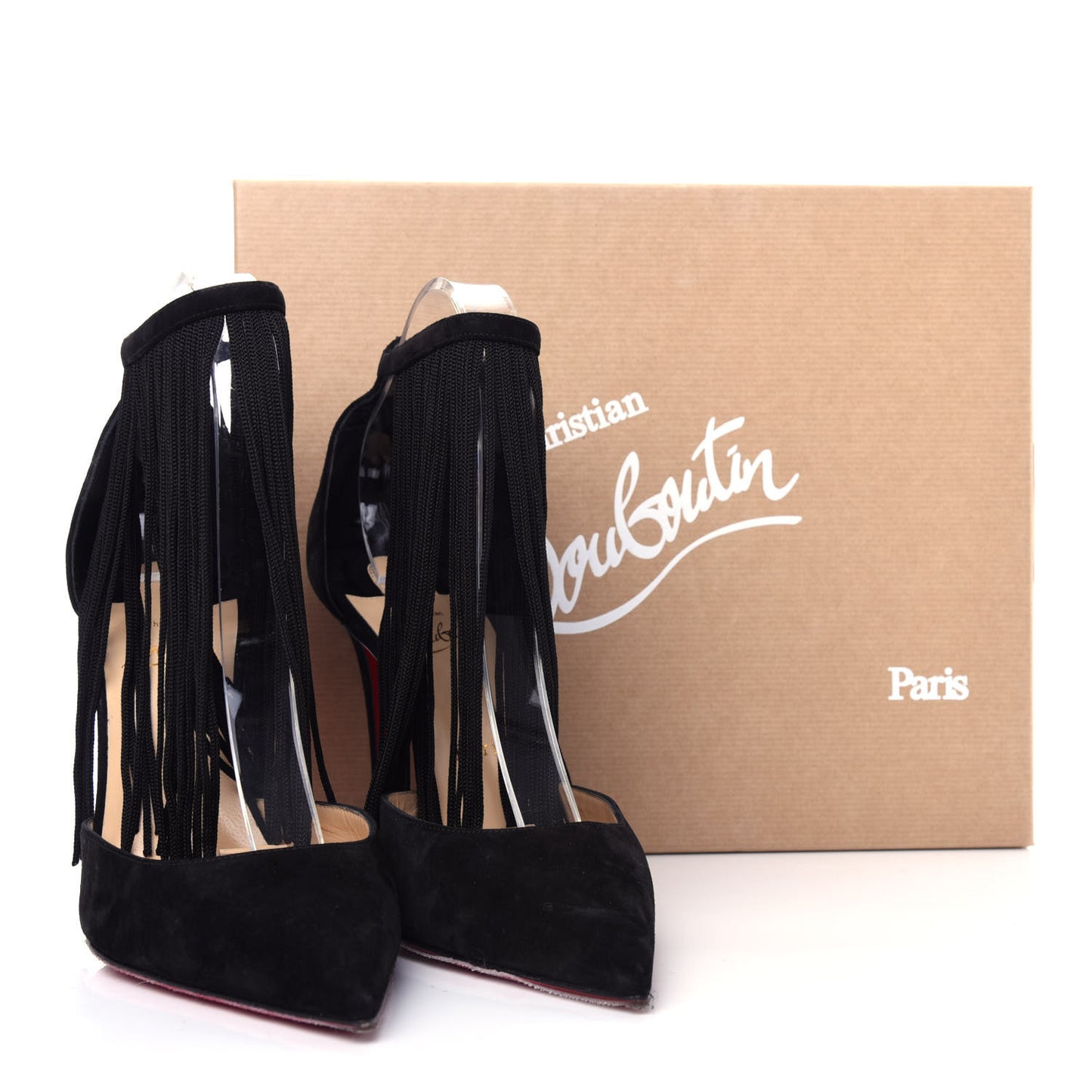 Veau Velours Fringe Courtain 100 Pumps 40 Black