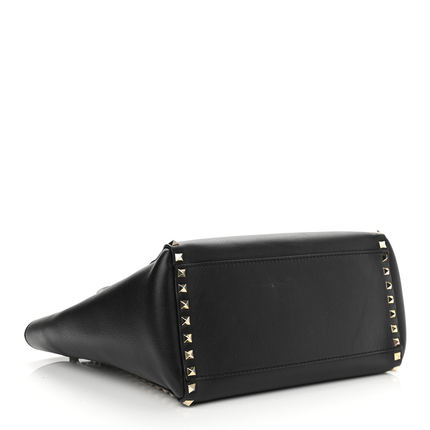 Valentino Garavani Vitello Rockstud Double Handle Tote Black 4 of 12