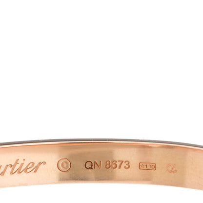 Cartier 18K Pink Gold LOVE Bracelet 17 5 of 5