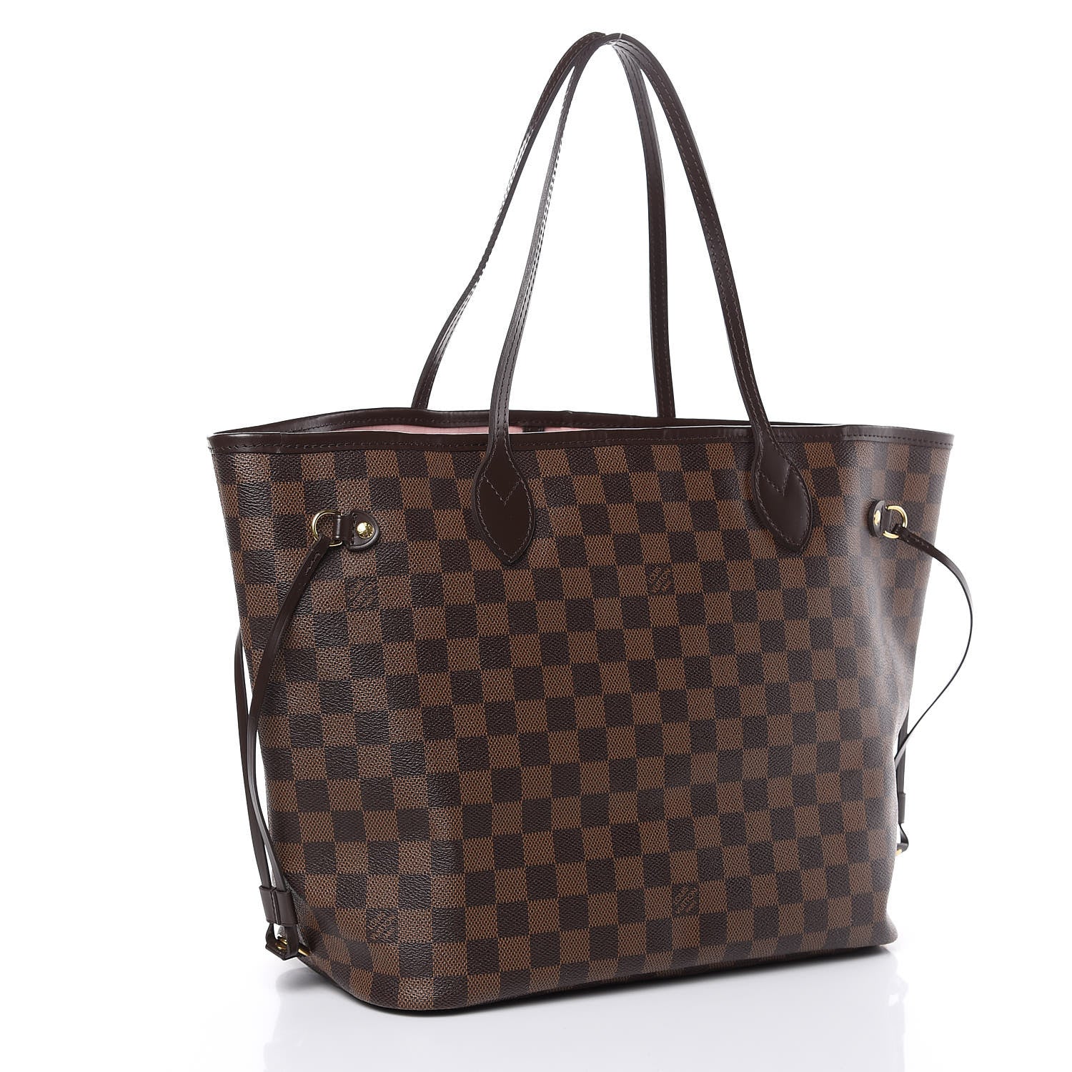 Louis Vuitton Damier Ebene Neo Neverfull MM Rose Ballerine 4 of 13
