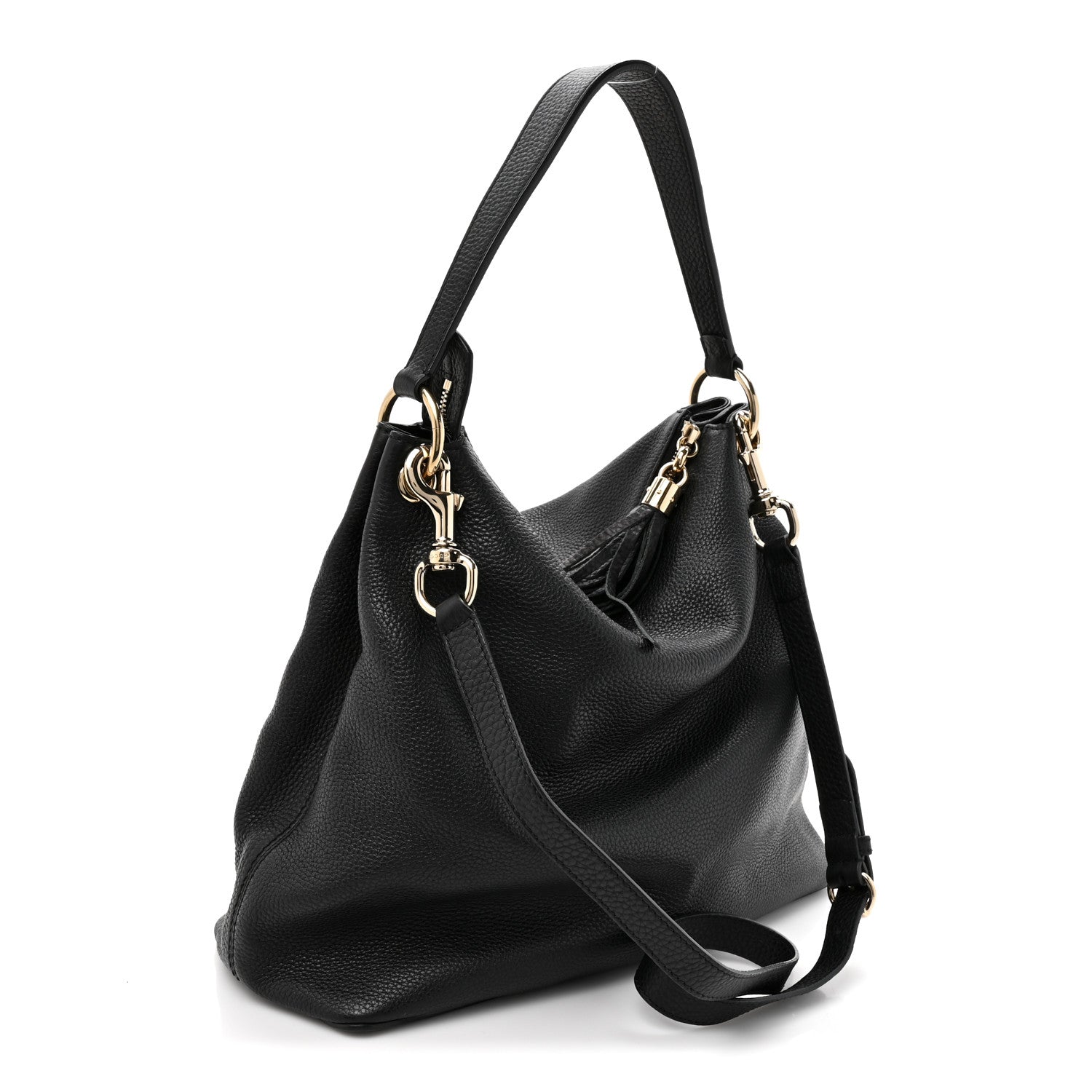 Gucci Pebbled Calfskin Large Soho Hobo Black 3 of 12