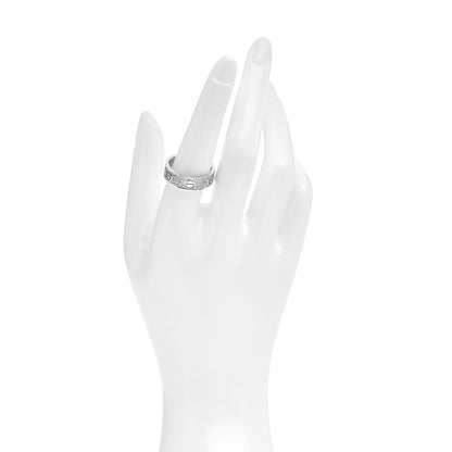 Cartier 18K White Gold Diamond 6mm LOVE Paved Ring 58 8.25 2 of 5