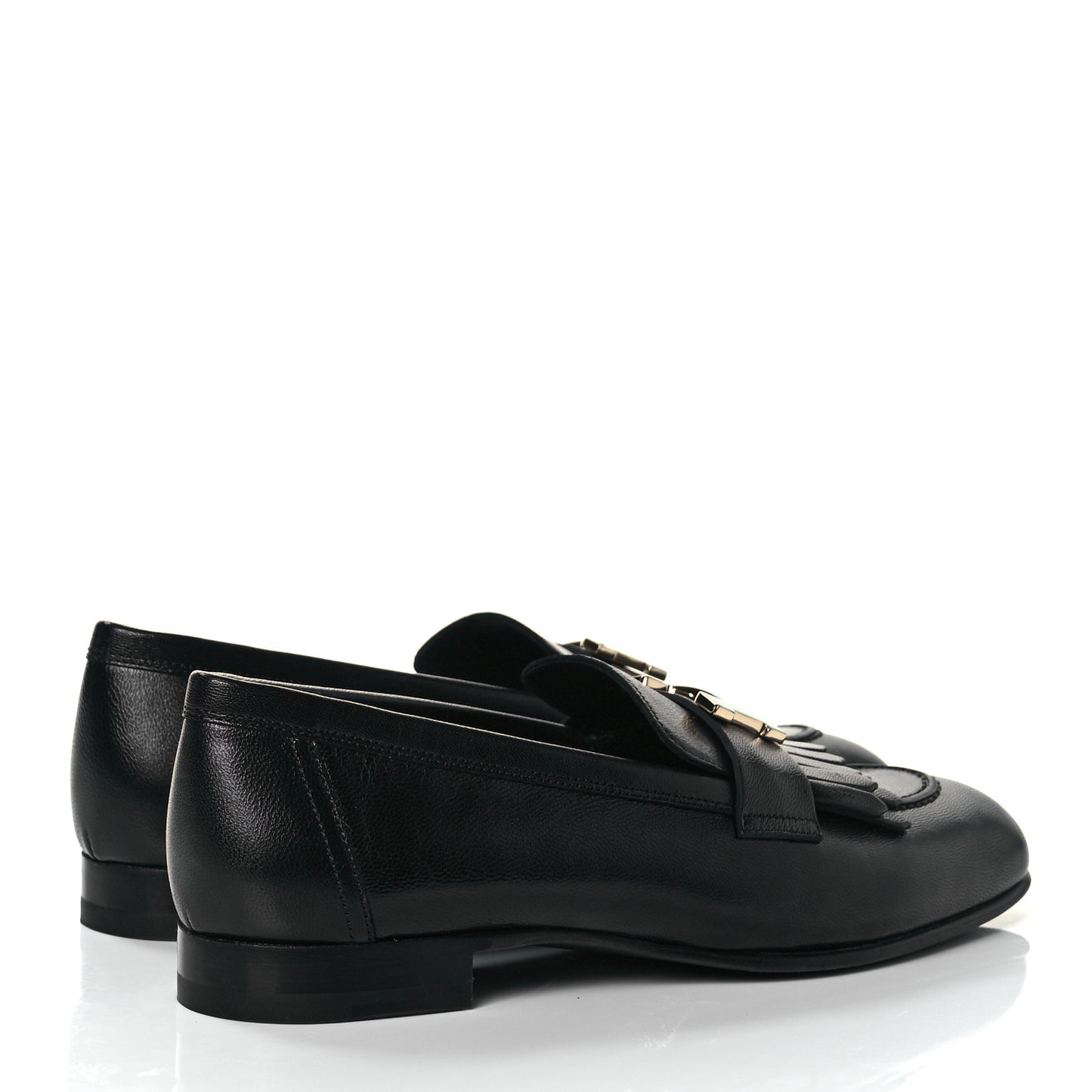 Goatskin Womens Royal Loafers 36.5 Black