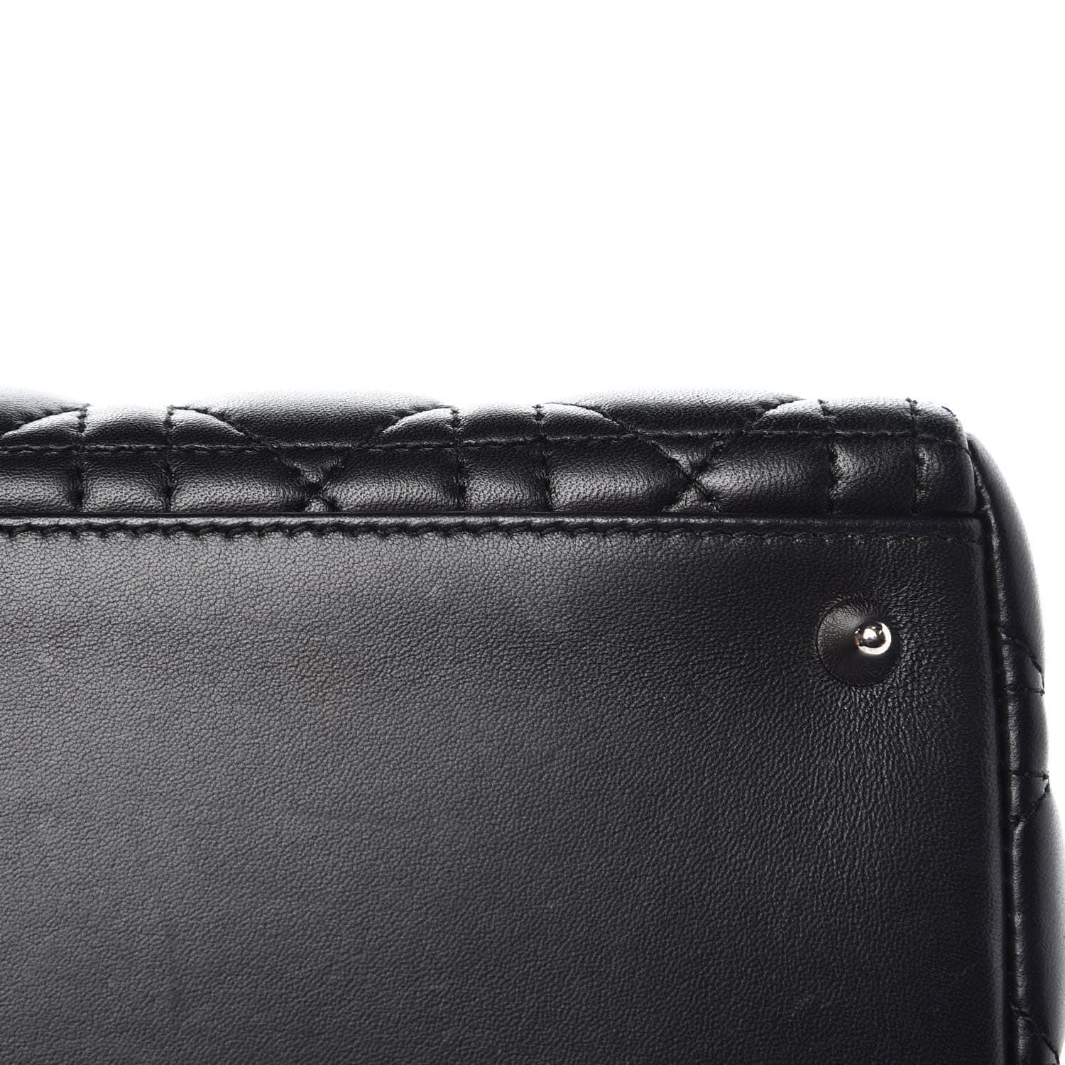 Christian Dior Lambskin Cannage Medium Lady Dior Black 13 of 16