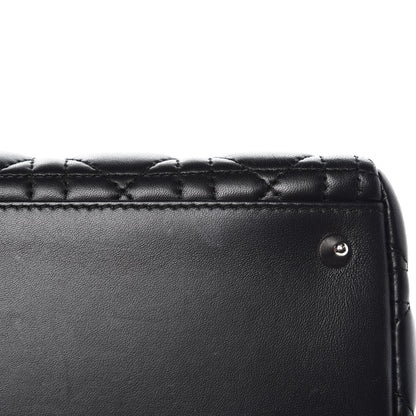 Christian Dior Lambskin Cannage Medium Lady Dior Black 13 of 16