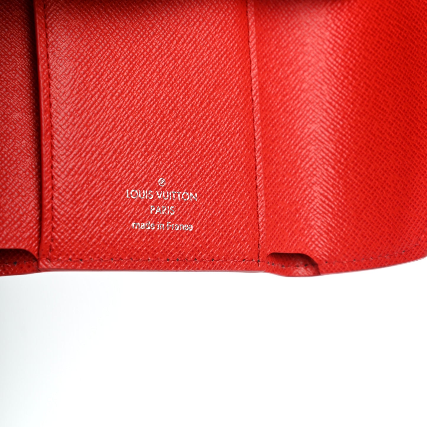 Epi Victorine Wallet Indigo Coquelicot