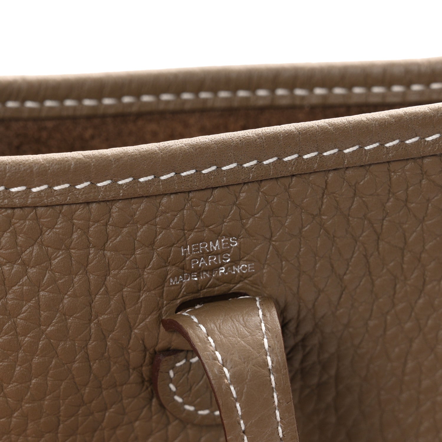 Hermes Taurillon Clemence Evelyne TPM Etoupe Bleu Indigo 6 of 11
