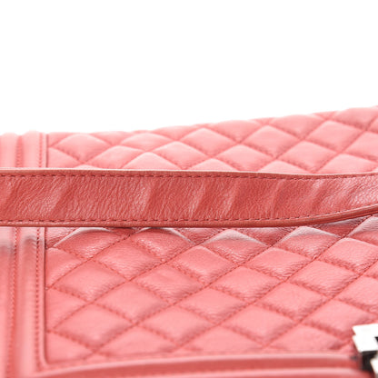 Chanel Calfskin Quilted Large Boy Flap Red 14 of 20
