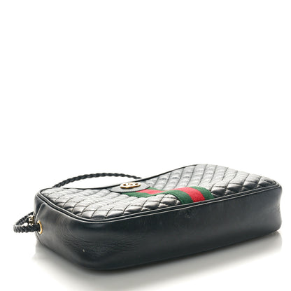 Gucci Calfskin Web Trapuntata Small GG Shoulder Bag Black 4 of 10