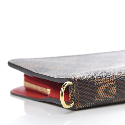 Louis Vuitton Damier Ebene Insolite Wallet Red 7 of 9