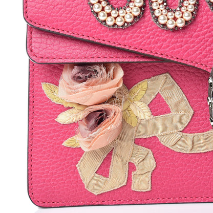 Gucci Pebbled Calfskin Embellished Guccify Small Dionysus Shoulder Bag Rosa 8 of 12
