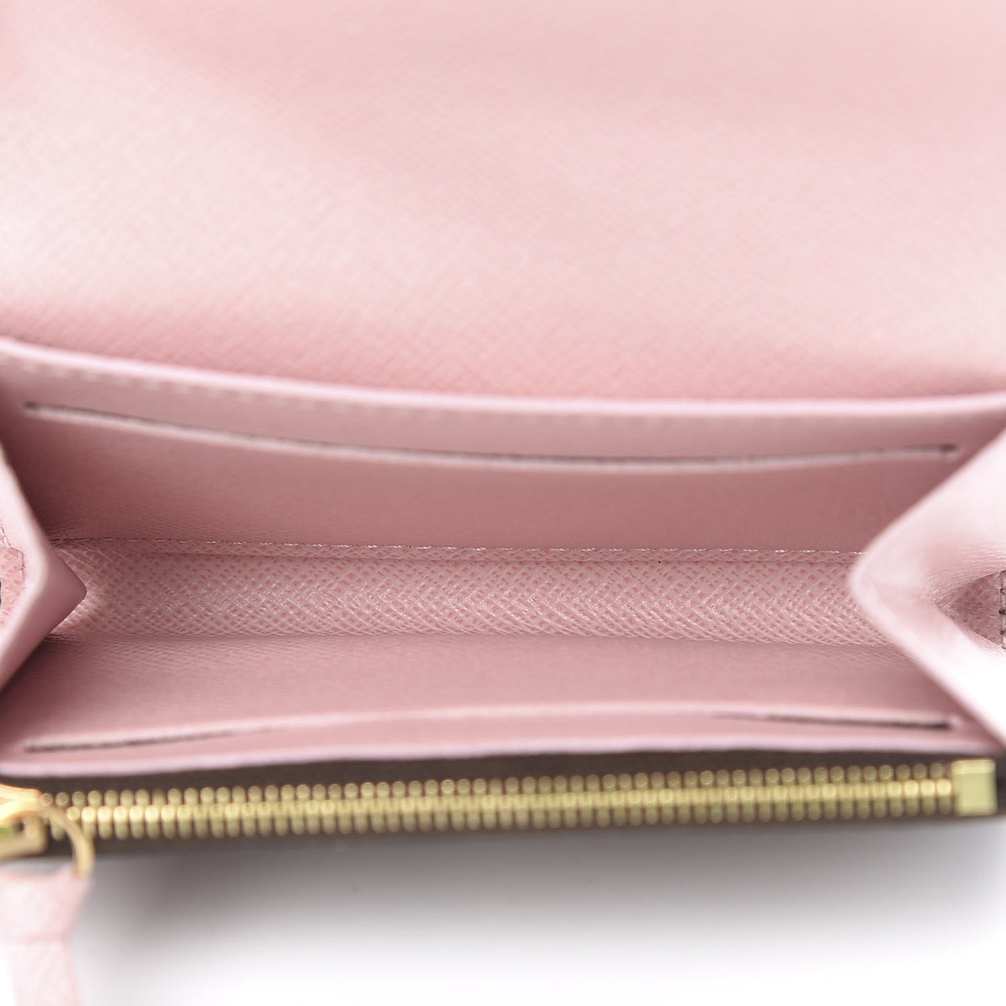 Damier Ebene Rosalie Coin Purse Rose Ballerine