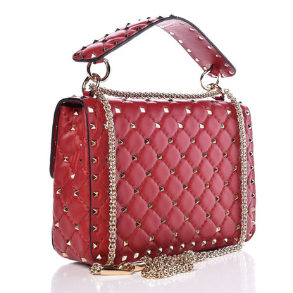 Valentino Garavani Nappa Medium Rockstud Spike Shoulder Bag Rosso Valentino 3 of 6