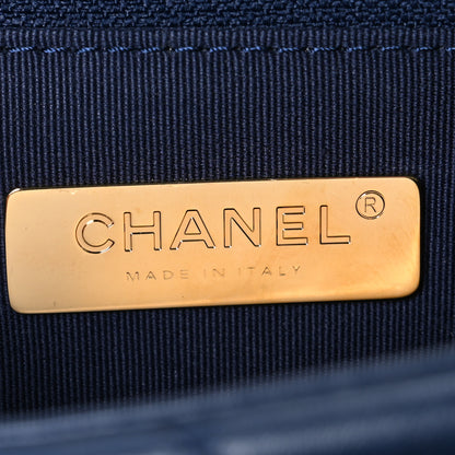 Chanel Lambskin Quilted Medium Chanel 19 Flap Navy Blue 6 of 10