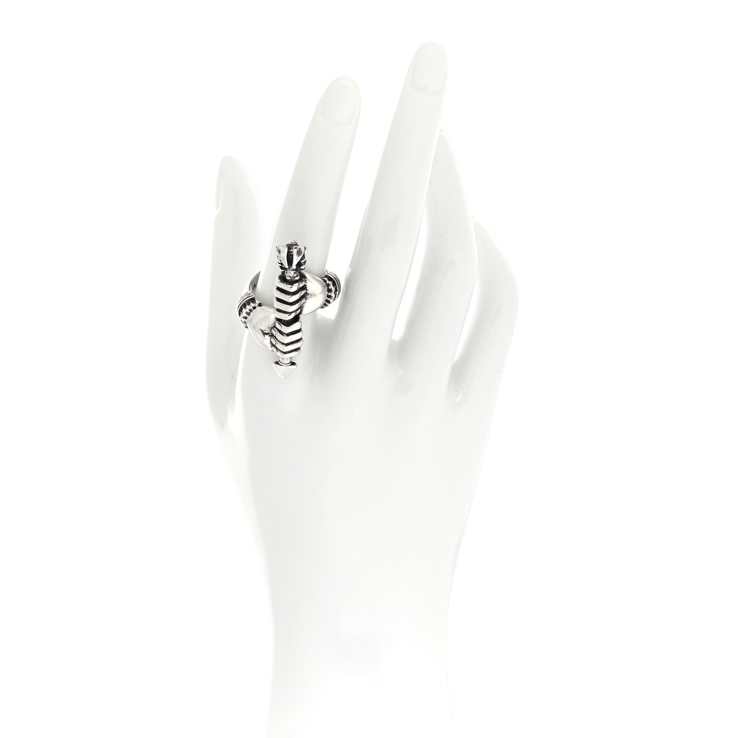 Gucci Sterling Silver Arrow Ring 61 9.5 2 of 5