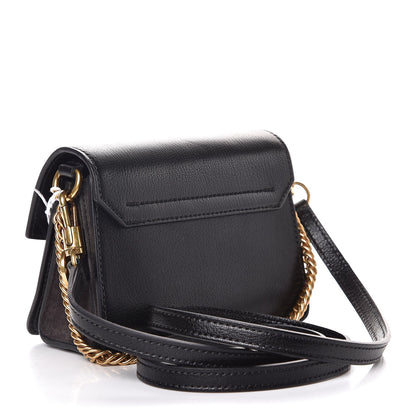 Givenchy Goatskin Suede Mini GV3 Shoulder Bag Black 2 of 9