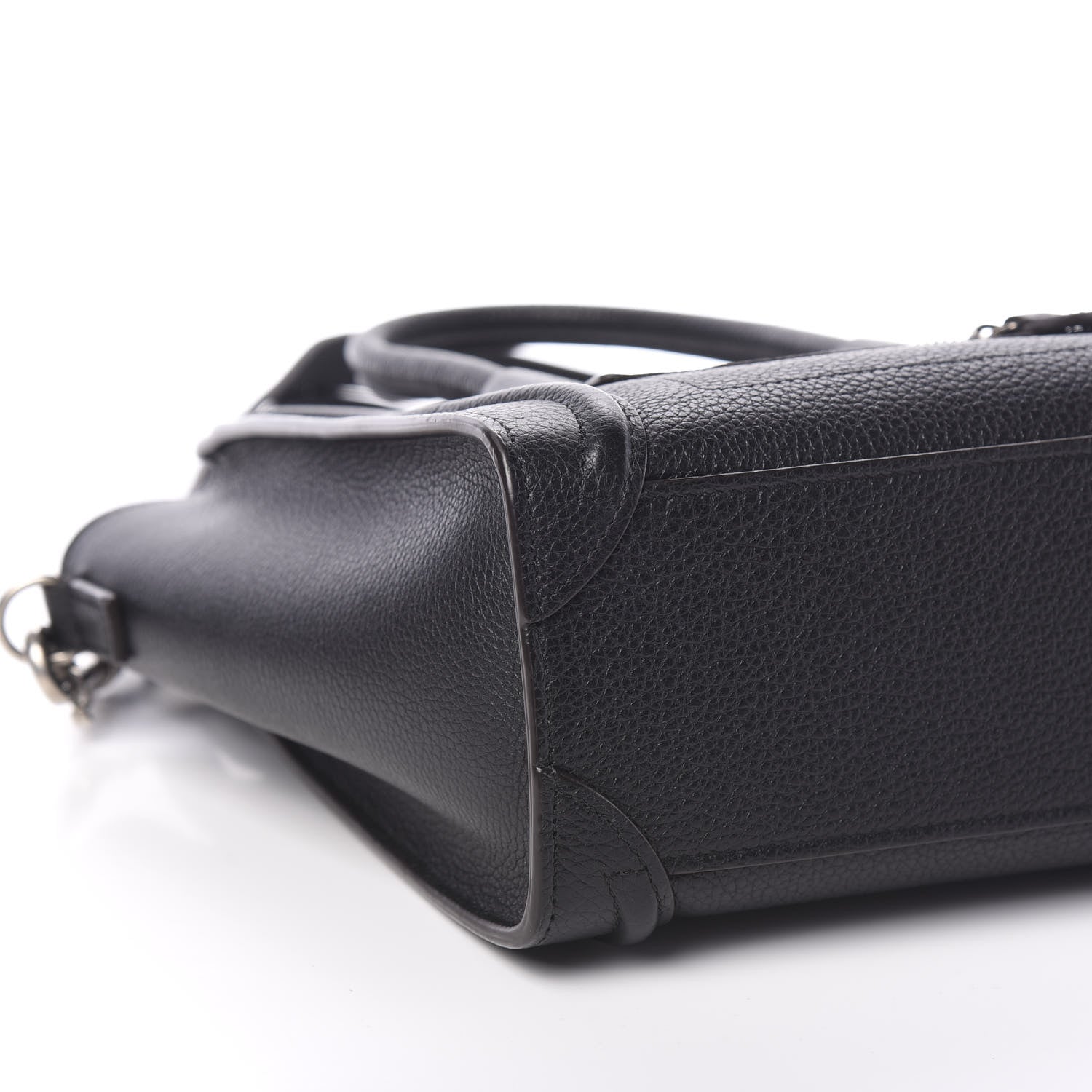Celine Drummed Calfskin Nano Luggage Black 7 of 9