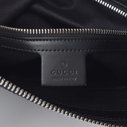 Gucci GG Supreme Monogram Appia Calfskin Web Flat Messenger Bag Black Grey 6 of 9